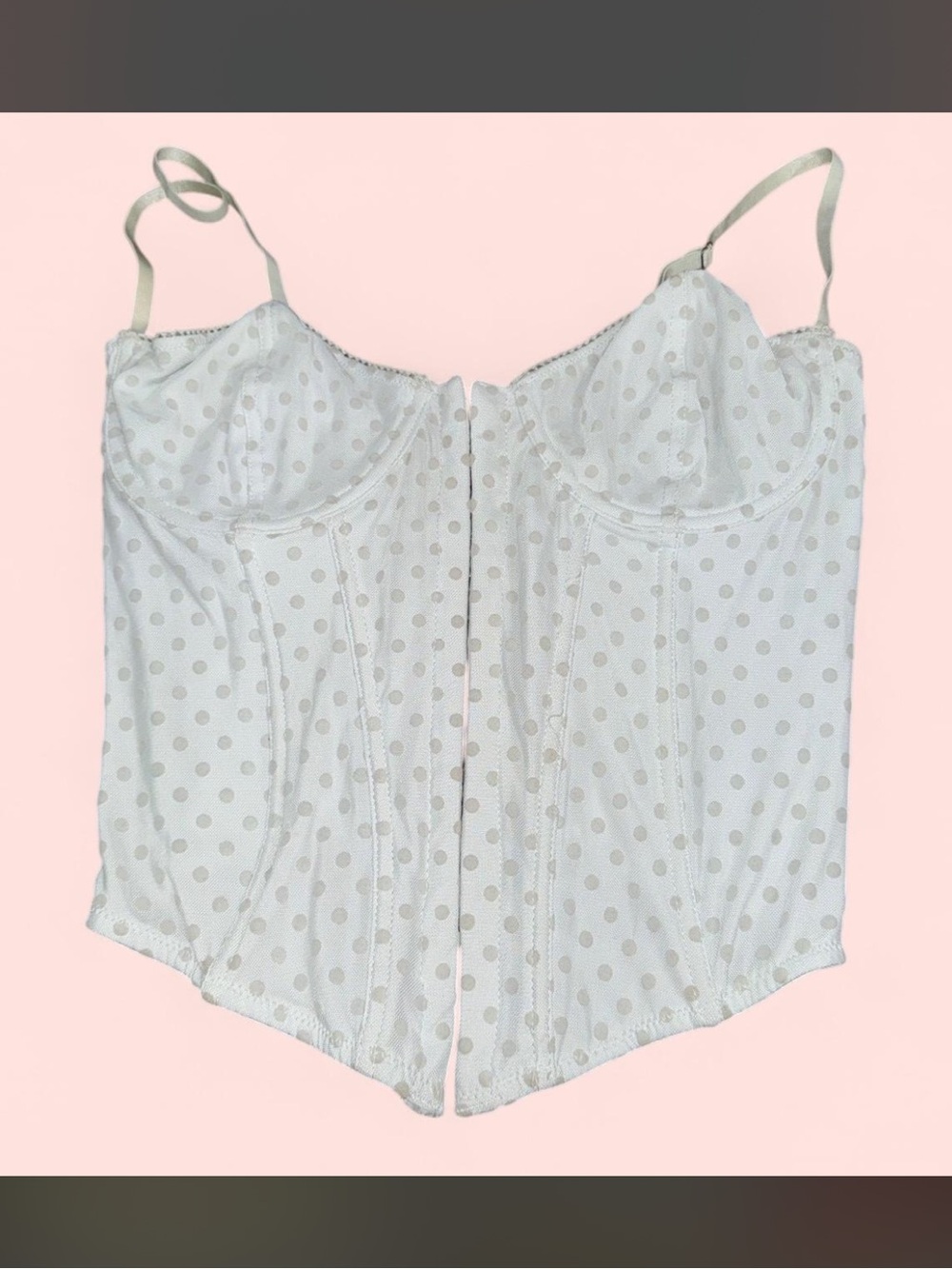 Mint Polka Dot Bustier Top